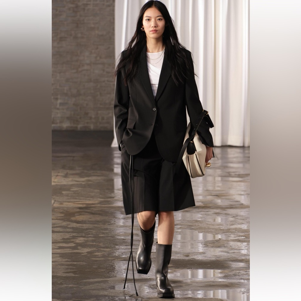 Zara Oversized Wool Blend Jacket Blazer Coat ZW Collection Black size XS NWT - Picture 5 of 16